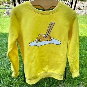 Size Medium Gudetama Sanrio yellow cartoon sweater from Japan